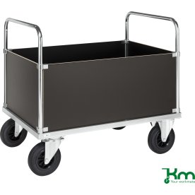 Flexi 630 m/4 höga sidor, 120x80x90, stål/laminat