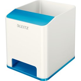 Leitz WOW Sound Penneholder | Hvid/blå