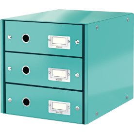 Förvaringsbox Leitz Click & Store 3 fack Isblå