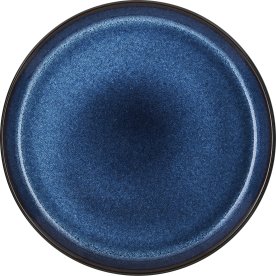 Bitz Gastro tallrik svart/blå, Ø 21 cm