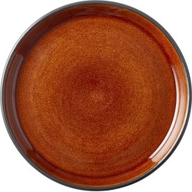 Bitz Gastro tallrik svart/amber, Ø 17 cm