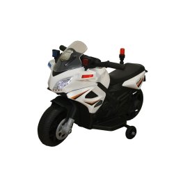 Eldriven Azeno polismotorcykel för barn vit