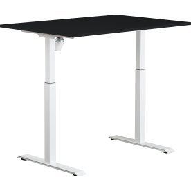 Sun-Flex II höj-/sänkbart bord, 120x80, svart/vit