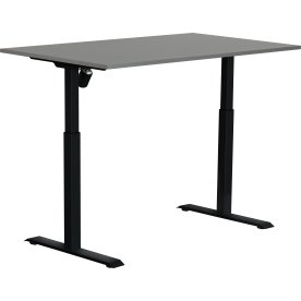 Sun-Flex II höj-/sänk bord, 140x80, antracit/svart