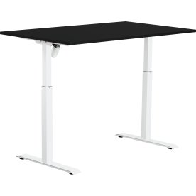 Sun-Flex II höj-/sänkbart bord, 140x80, svart/vit