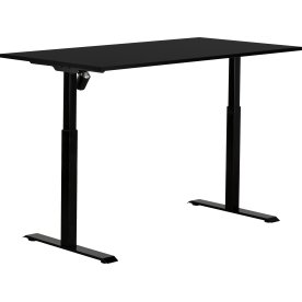 Sun-Flex II höj-/sänkbart bord/151x80, Svart/svart