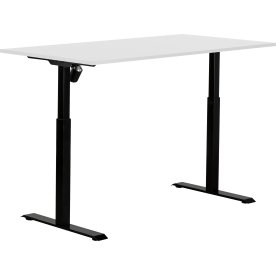 Sun-Flex II höj-/sänkbart bord, 151x80, Vit/svart
