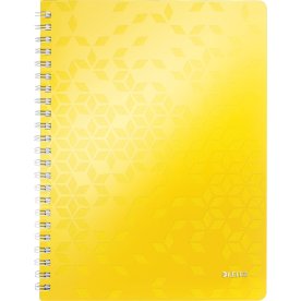Leitz WOW Spiral linjerad A4-anteckningsbok, gul