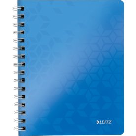 Leitz WOW Spiral anteckningsbok | A5 | Rutad | Blå