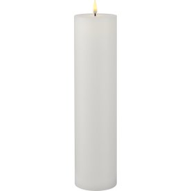 Sille Exclusive LED Ljus, Ø7,5 x H30 cm, Vit