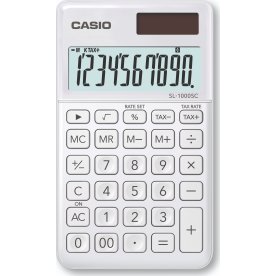 Casio SL-1000TW bordsräknare, vit