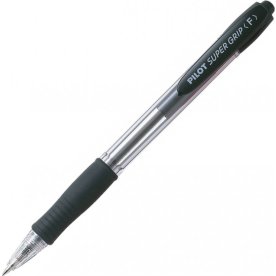 Pilot Super Grip kulspetspenna, fine, svart