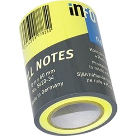 iNFO Roll Notes Refill | 60 mm x 8 m | Neongul