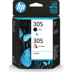 HP nr. 305 bläckpatron | Svart + färg | Multipack