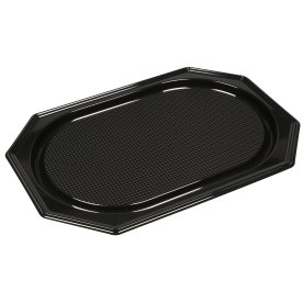 Serveringsfat, 45,5 x 30,2 cm, Plast, Svart, 10 st
