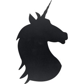 Securit Silhouette Unicorn Griffeltavla, svart