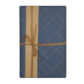 Presentpapper | Dubbelt | Square Blue | 57x150 cm