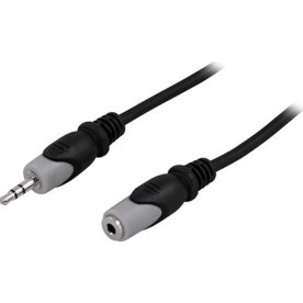 Deltaco 3,5 mm ljudkabel, hane - hona, 10 m