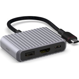 UNISYNK 3-i-1 universal USB-C hubb, grå