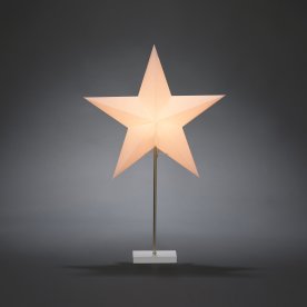 Papperstjärna på Fot, H47 cm Vit