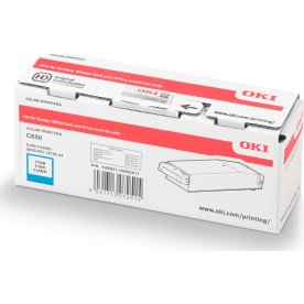 OKI C650 Lasertoner, cyan, 6000 sidor