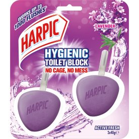 Harpic Hygienic toiletblokke, lavendel, 2pk