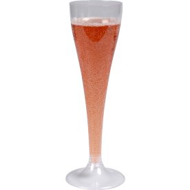 Champagneglas, PS, Klar, 10 cl, 12 st