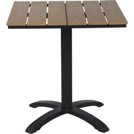 Mads Cafébord 70x70 cm, Svart/polywood