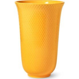 Lyngby Porcelæn Rhombe color vas, gul H20 cm