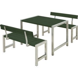 Plus Cafe Plankset med ryggstöd L. 127 cm, Grön