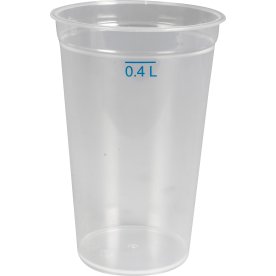 Plastmugg, Flergångsbruk, 40 cl, 12 st