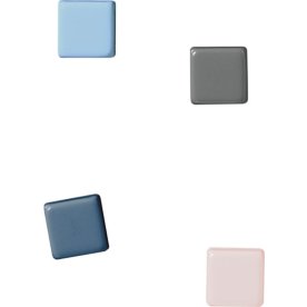NAGA starka, fyrkantiga magneter, 4 st färger
