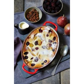 Le Creuset Signatur oval skål 36 cm, cerise