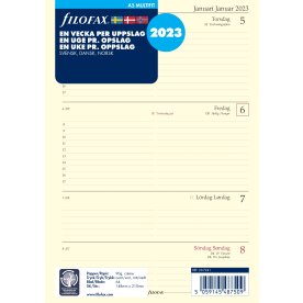 Filofax 2023 Refill | A5 | Vecka | Tvärformat