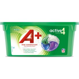 A+ Active 4 tvättkapslar | White | 22 st.