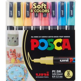Posca Marker | PC-3M | 1,3 mm | 8 pastellfärger