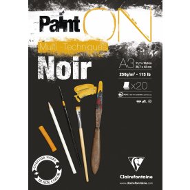 Clairefontaine PaintON block | Black | A3