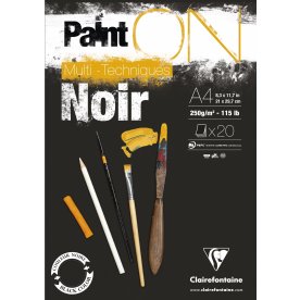 Clairefontaine PaintON block | Black | A4