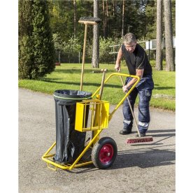 Sopvagn med 2 x hållare, Gul