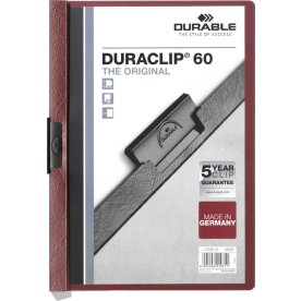 Durable Duraclip 60 klämmapp | A4 | Mörkröd