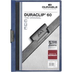 Durable Duraclip 60 klämmapp | A4 | Mörkblå