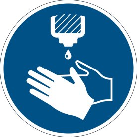 Durable Skylten "Använd handsprit" | Avtagbar