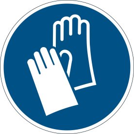 Durable skylt "Handskar obligatoriskt" | Avtagbar