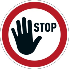 Durable Skylten "STOP" | Avtagbar