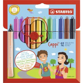 Stabilo Cappi tuschpennor för barn | 12 färger