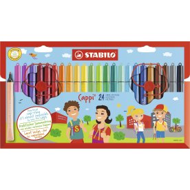 Stabilo Cappi tuschpennor för barn | 24 färger