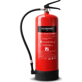 Housegard brandsläckare, vatten, 9 L, Röd