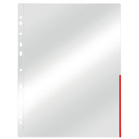 Esselte Signalficka, A4, topp+höger, Röd, 100 st