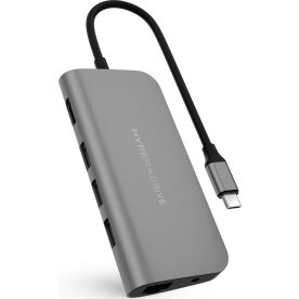 Hyper Power 9-i-1 USB-C Hub | Grå