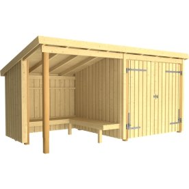 Plus Nordisk bålhytta/skur, 2-moduler, Typ 1C